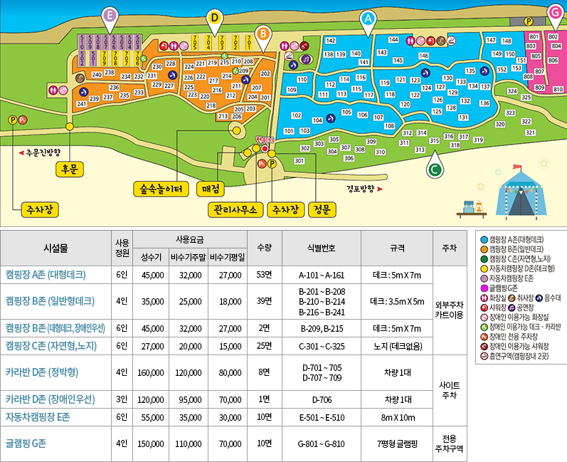 연곡솔향기캠핑장 이용안내