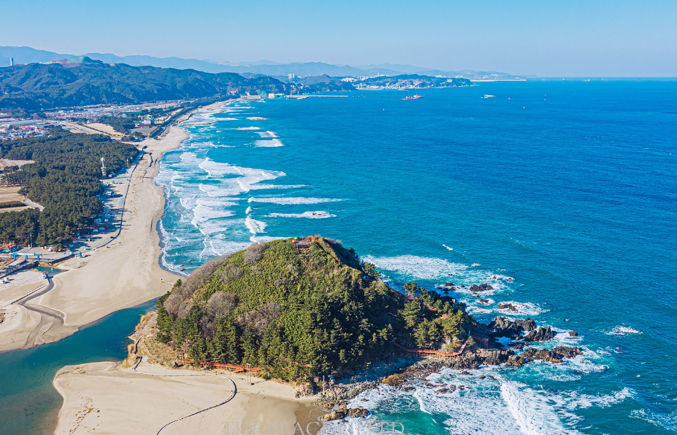 맹방비치 캠핑장 항공사진
