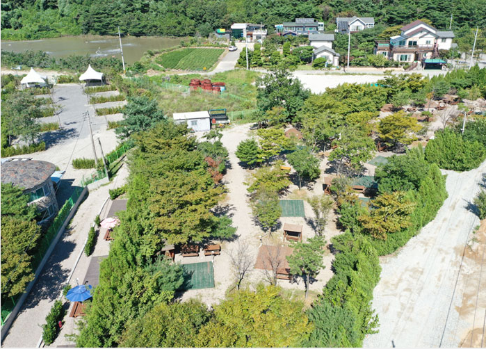 푸른섬캠핑장 항공뷰
