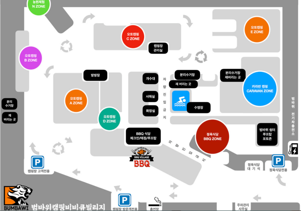 범바위 캠핑장 요약도