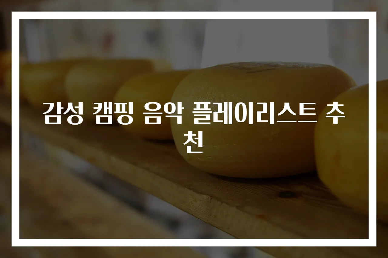 감성 캠핑 음악 플레이리스트 추천