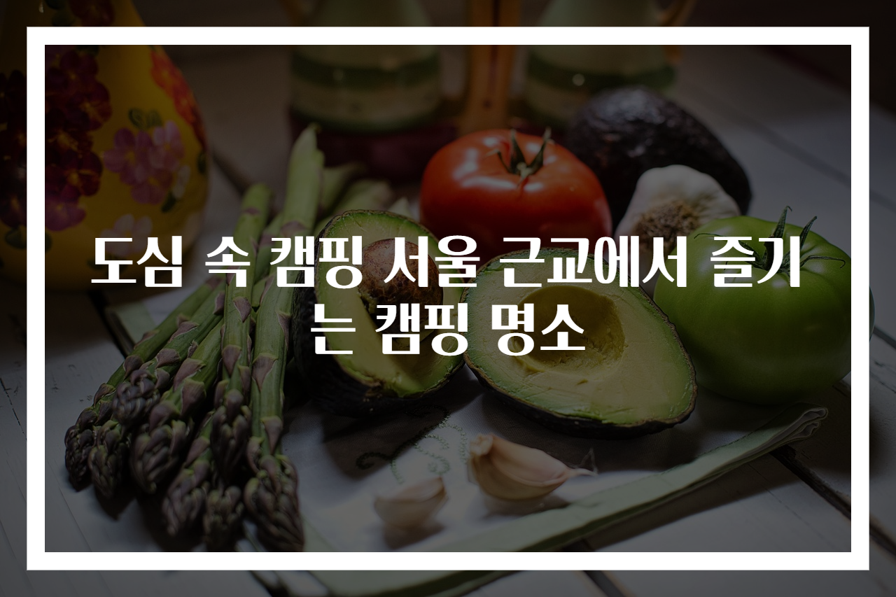 도심 속 캠핑 서울 근교에서 즐기는 캠핑 명소