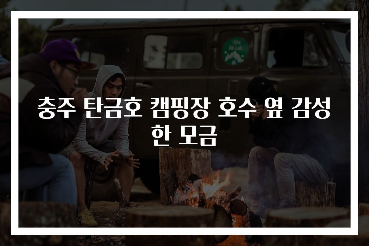 충주 탄금호 캠핑장 호수 옆 감성 한 모금