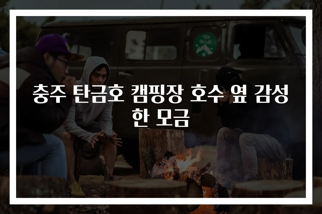 충주 탄금호 캠핑장 호수 옆 감성 한 모금