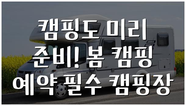 캠핑도 미리 준비! 봄 캠핑 예약 필수 캠핑장