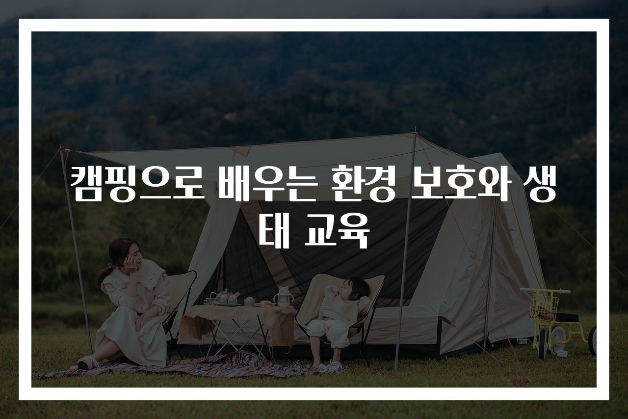캠핑으로 배우는 환경 보호와 생태 교육